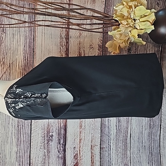 NEW LAUREN RALPH LAUREN BLACK CROCHET SHORT SLEEVE PULLOVER KNIT TOP - Picture 4 of 16